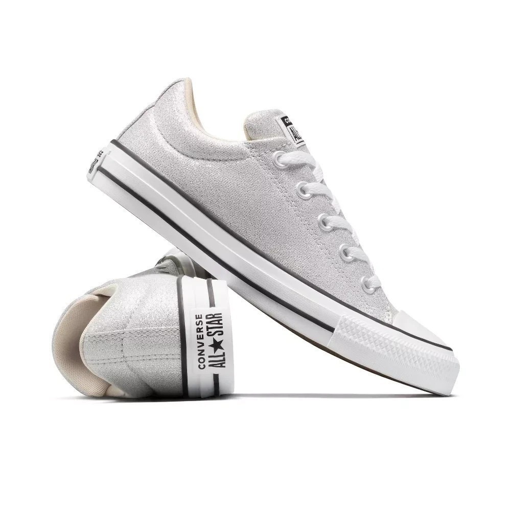 Girls' Sneakers by Converse Street Silver Big Girl‎ 6 (4 Boys) New With Tags
